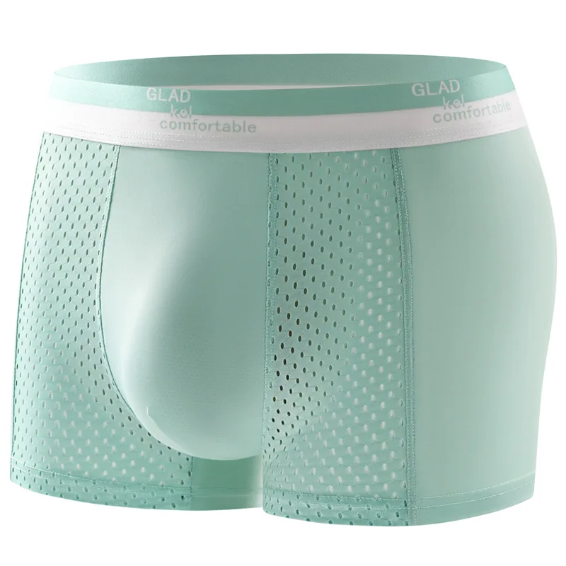 Ice InjUnderpants pour hommes, sous-vêtements sans couture, caleçons respirants, caleçons fins, U convexe, 4 pièces