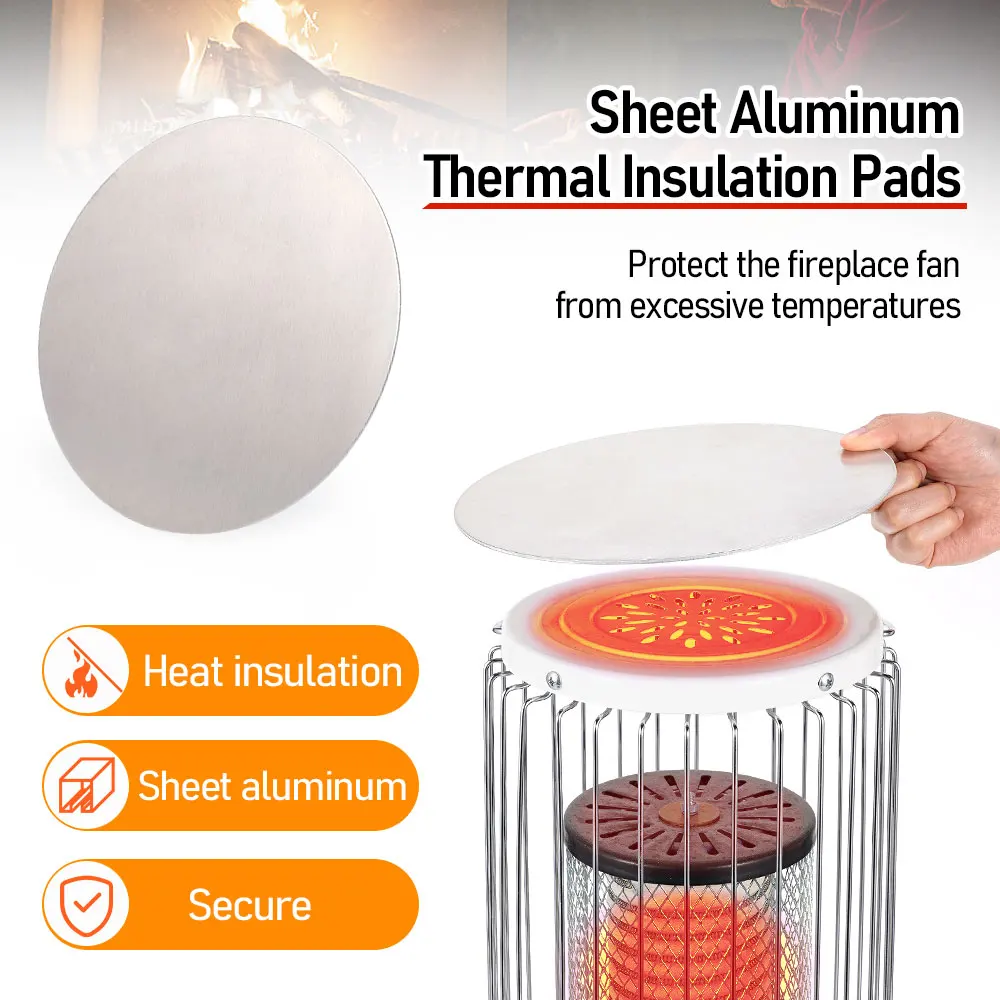 Tablero de aislamiento para ventilador de chimenea, protector térmico resistente a altas temperaturas, accesorio General, pieza calefactora de hoja de aluminio, 1 Uds.