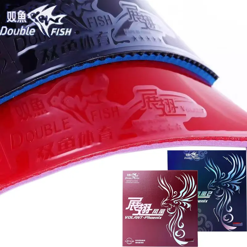 

Original DOUBLE FISH Volant-Pheonix Table Tennis Rubber for Fast Attack Loop Ping Pong Sheet with Pre-Set Sponge