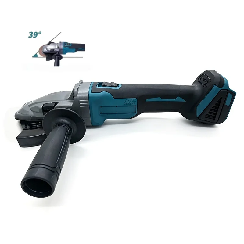 39° Narrow Head Brushless Cordless 125-150mm Angle Grinder Electric Power Grinding Tool for Makita 18v Battery