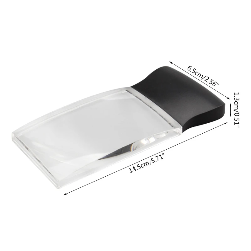 Luz LED 2X Lupa mano rectangular Lectura Lupa Regalo 94PD
