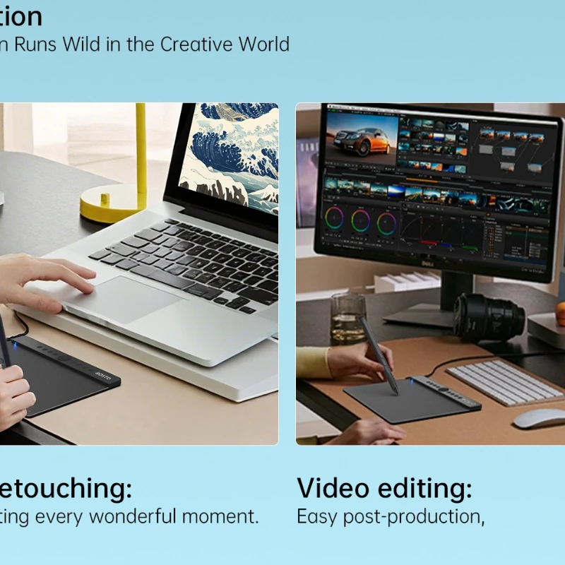 Tableta gráfica Digital de 4,3 pulgadas, tablero de escritura para dibujar, presión de 5080 lpi con teclas de acceso directo