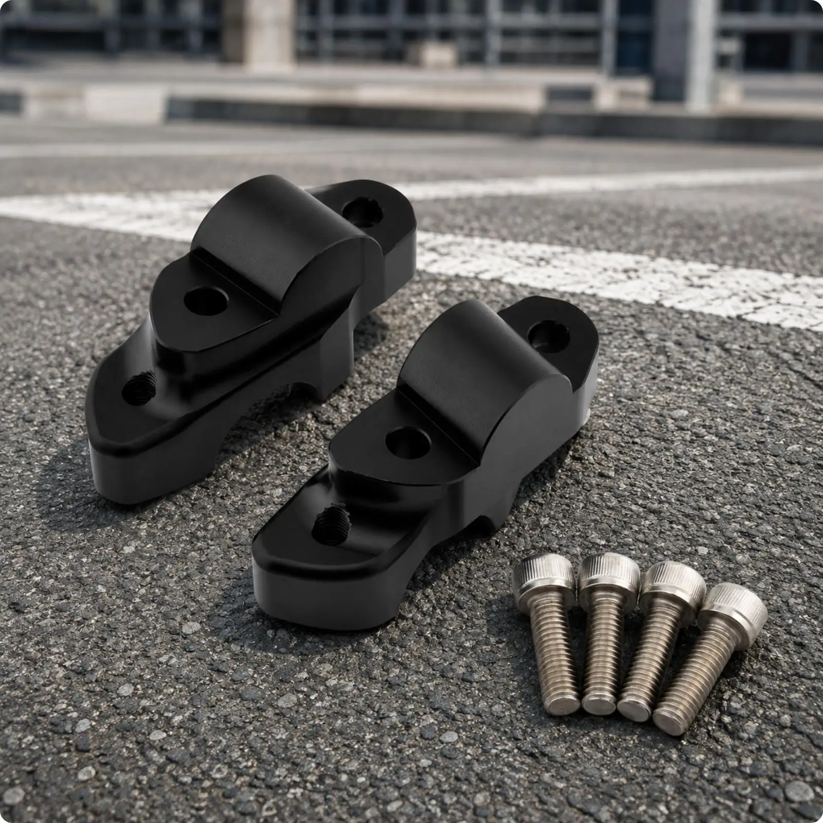 Black Motorcycle Handlebar Riser Kit for Sport Bike S 1000 F 30mm Lift 20mm Offset Aluminum Alloy Part