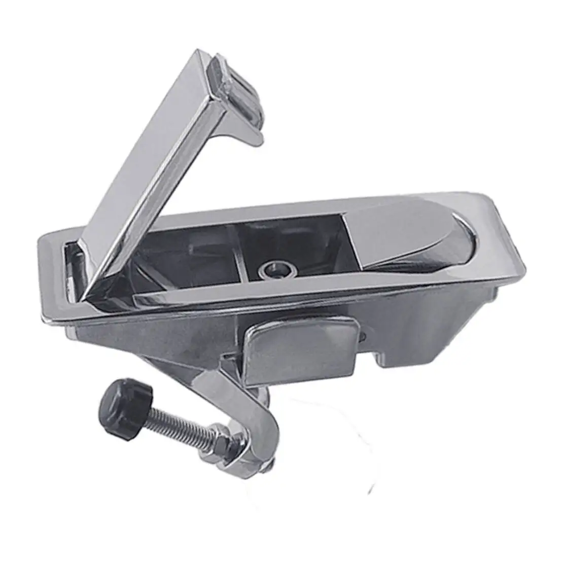 RV Toolboxes Adjustable Lever Hand Operated Compression Latch Lock without Key fit for Trailer Industrial Suitcases Silver