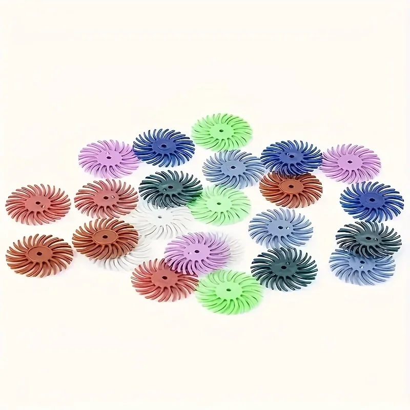 Radial Bristle Disc Kit with Mandrel Gap Polishing Wheel for Rotary Tools,Detail Abrasive Wheel for Jewelry Wood Metal Polishing