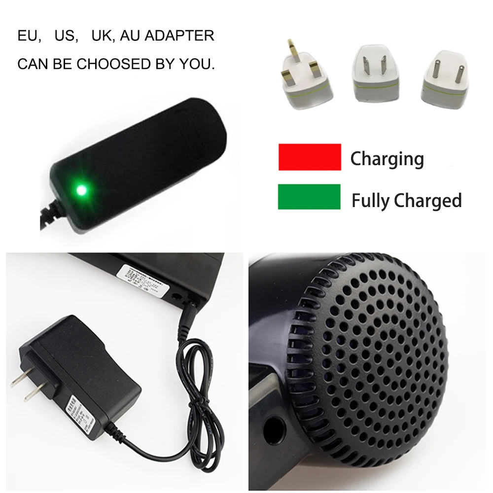 Rechargeable Hair Dryer with Lithium Battery Dry Painting Color Cordless Use Blow Baby Skin Wireless Hair Blower