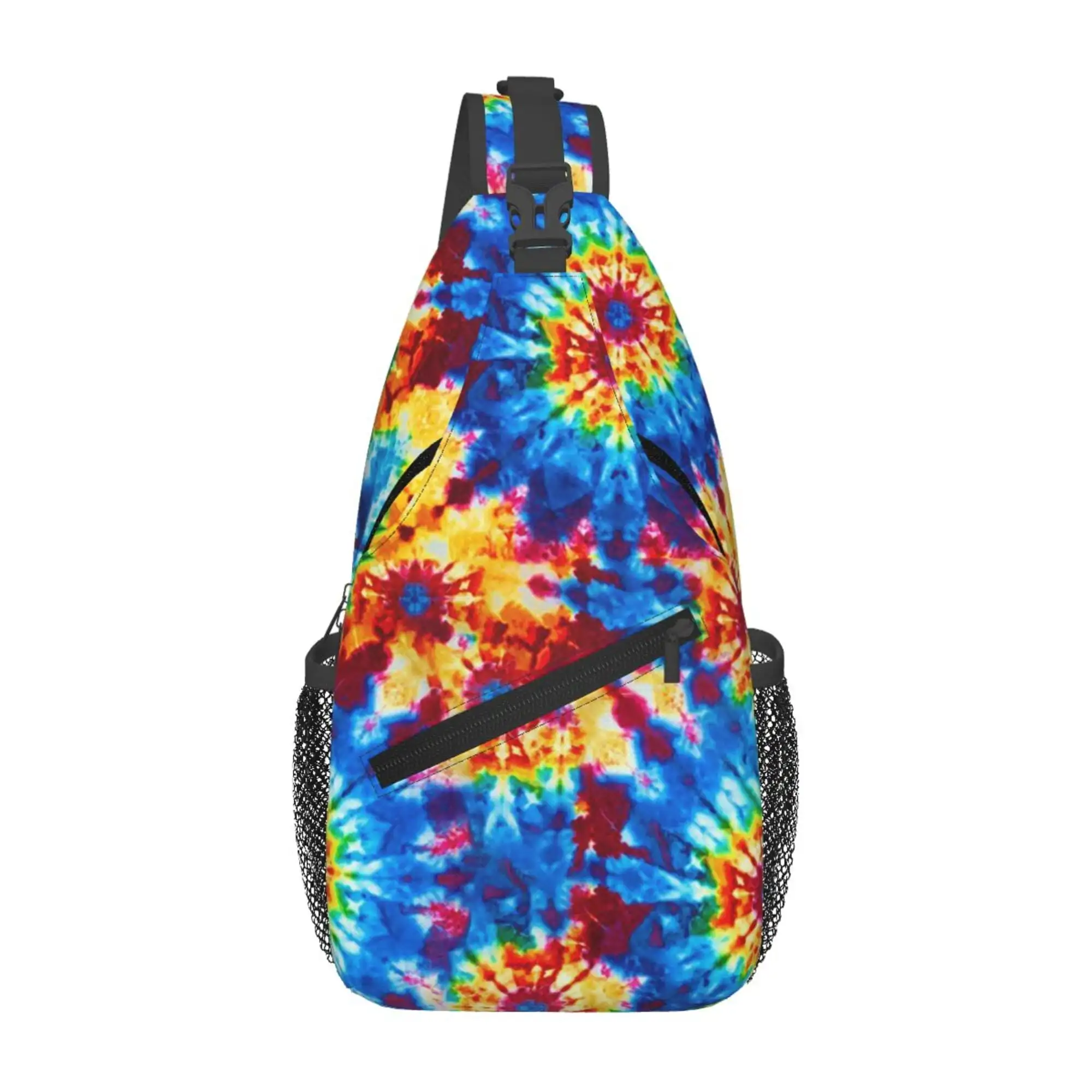 

Цветная сумка на ремне Tie Dyes, нагрудный рюкзак через плечо для женщин и мужчин, повседневный регулируемый рюкзак на плечо для пеших прогулок, путешествий