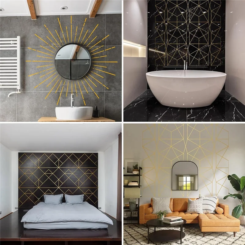 شريط رقائق ذهبية 5 لفات، 10 مم × 275 ياردة شريط فيلم مايلر من البوليستر المعدني مجموعة شريط اشي ذهبي للحرف اليدوية المتينة