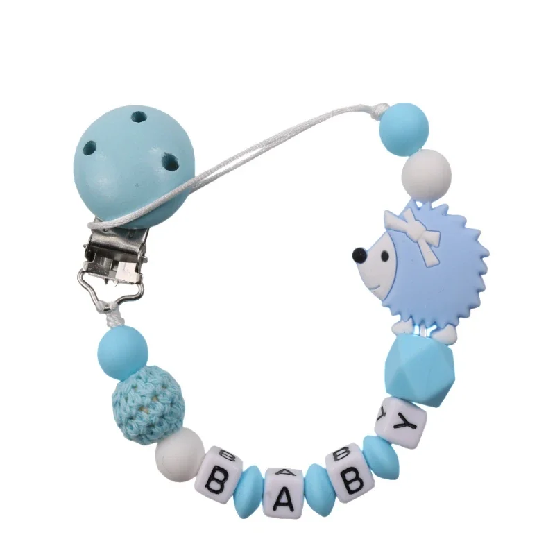 

Baby Custom Personalized Name Silicone Teether Chain Pacifier Clips Nipple Dummy Holder Clip Infant Feeding Teething Toys Gift