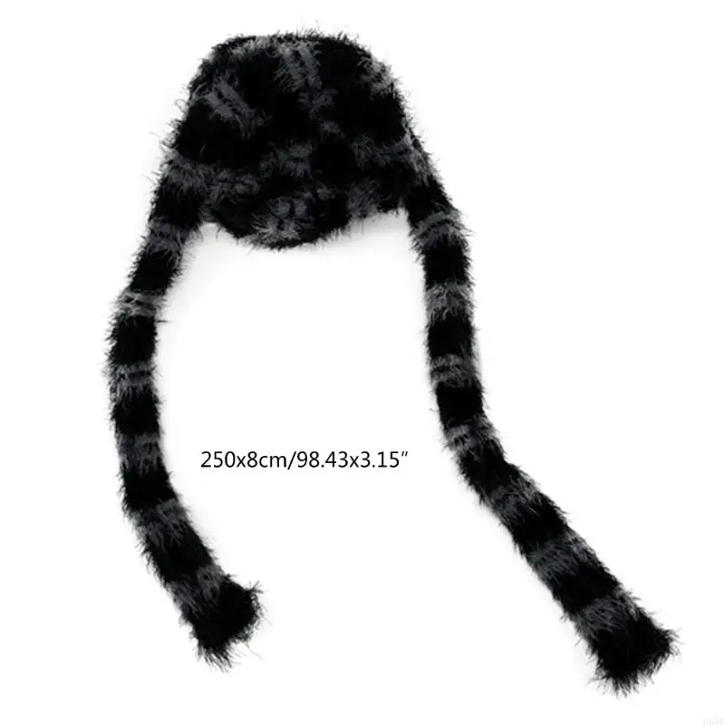 H58e długi pluszowy szalik Neckerchief for Women Girl Birthday Prezent, wiosenne letnie użycie