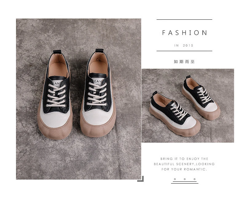 Neue bequeme Schuhe aus echtem Rindsleder, Damen-Freizeitsneaker, farblich abgesetzte Schnürschuhe, Damen-Mokassins, Outdoor-Wanderschuhe, Größe 42 – Detail 15