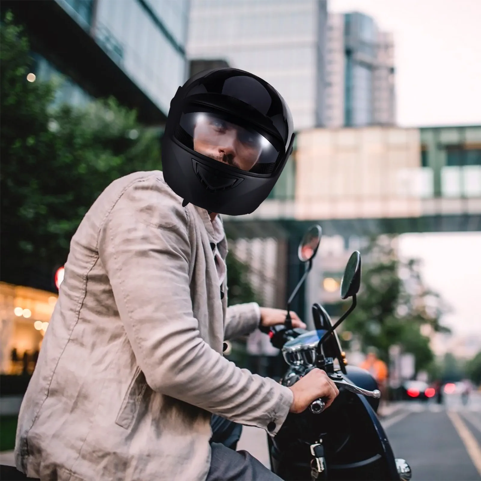 

1pc Electric Motorcycle Shockproof Lightweight Full Road Cycling Ventilation Motocycle Outdoor