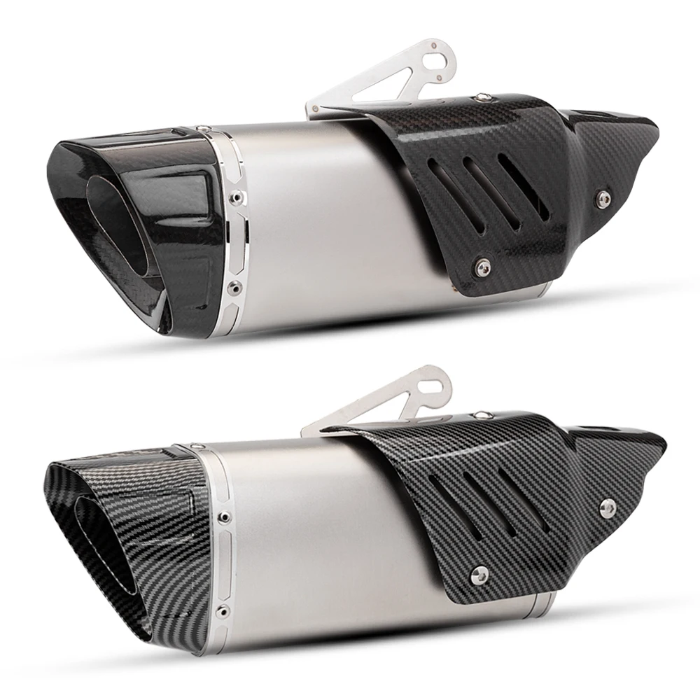 Universal slip on line 51MM motorcycle exhaust muffler escape For MT10 FZ10 MT09 MT07 R3 ZX4R ZX6R Z400 CBR500R