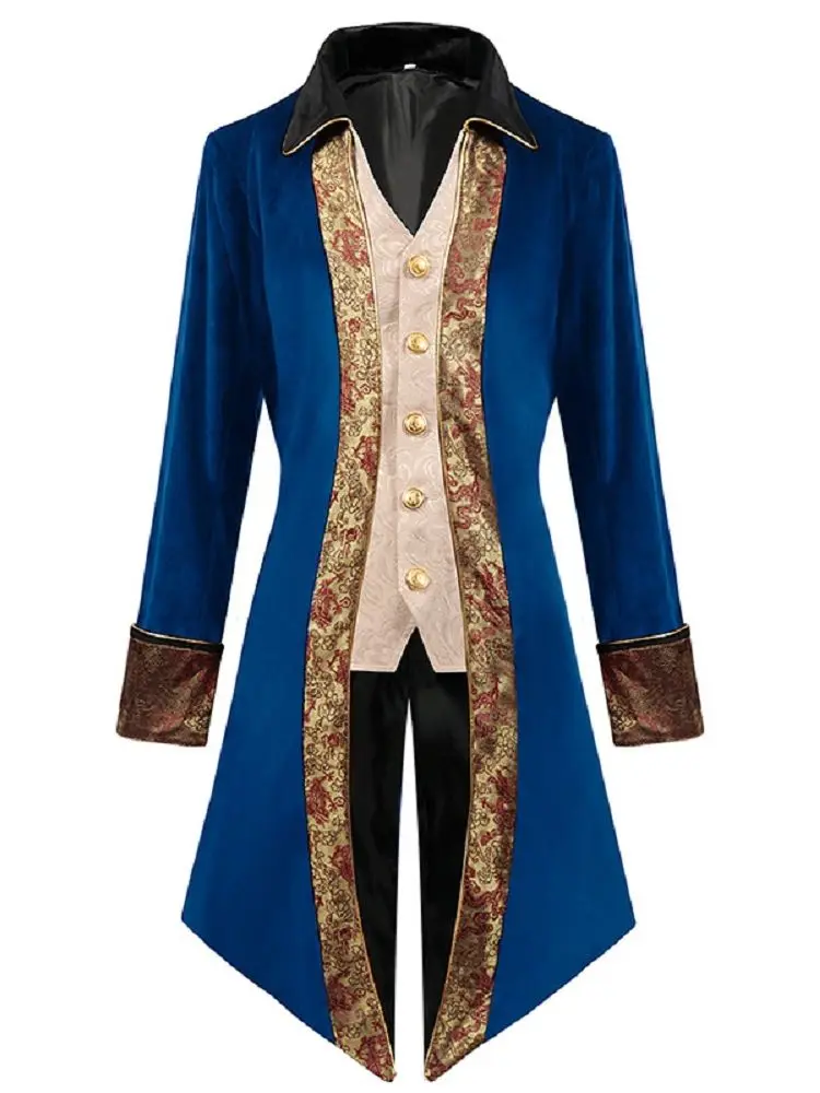 Tuxedo médiéval Steampunk Vintage victorien à manches longues coupe-vent Costume Vintage médiéval Costume de Prince pour hommes