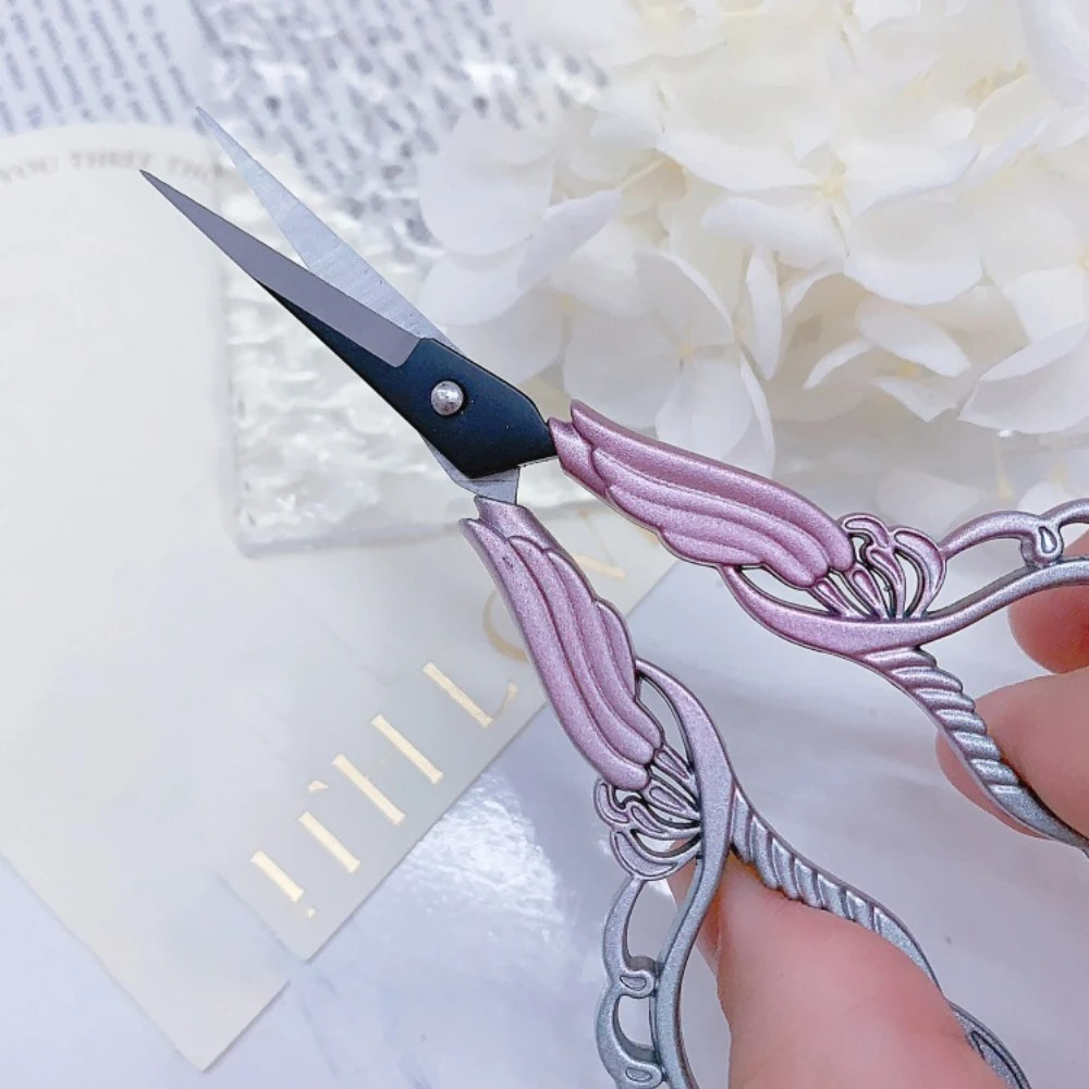 3 Style Vintage Orchid Shaped Scissors High Appearance Creative Hand Account Multifunctional Daily Tailor Clips Art Supplies