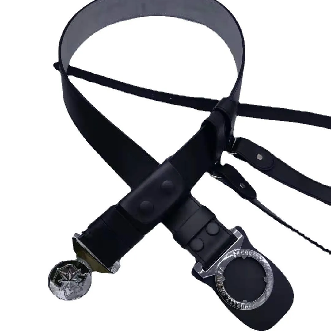 เข็มขัดหนังรักษาความปลอดภัยแบบใหม่พร้อมสายคาดลำตัวแบบไขว้ ความกว้าง 5 ซม. สำหรับการแสดง