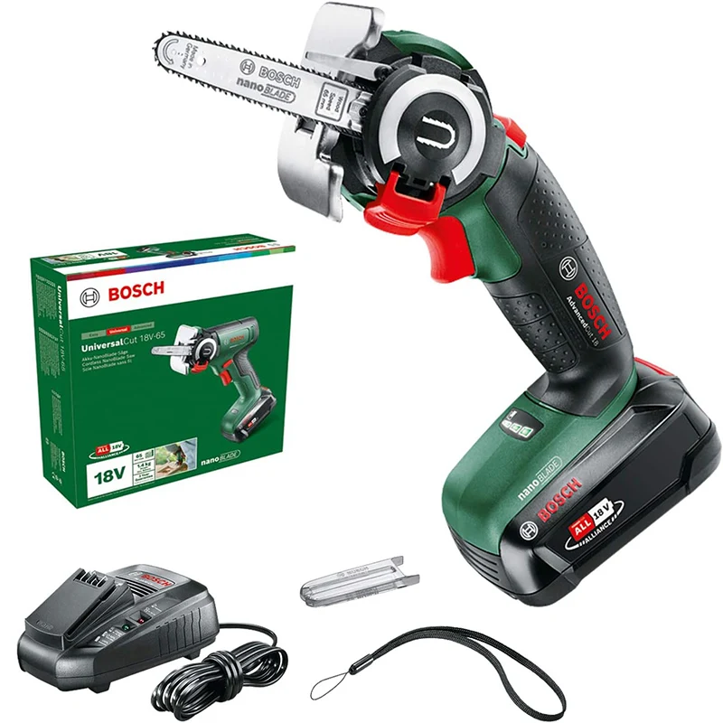 Bosch Cordless NanoBlade Saw AdvancedCut 18V Cut Tools Mini Chain Saw Brushless Motor Powerful Home DIY Garden Tools