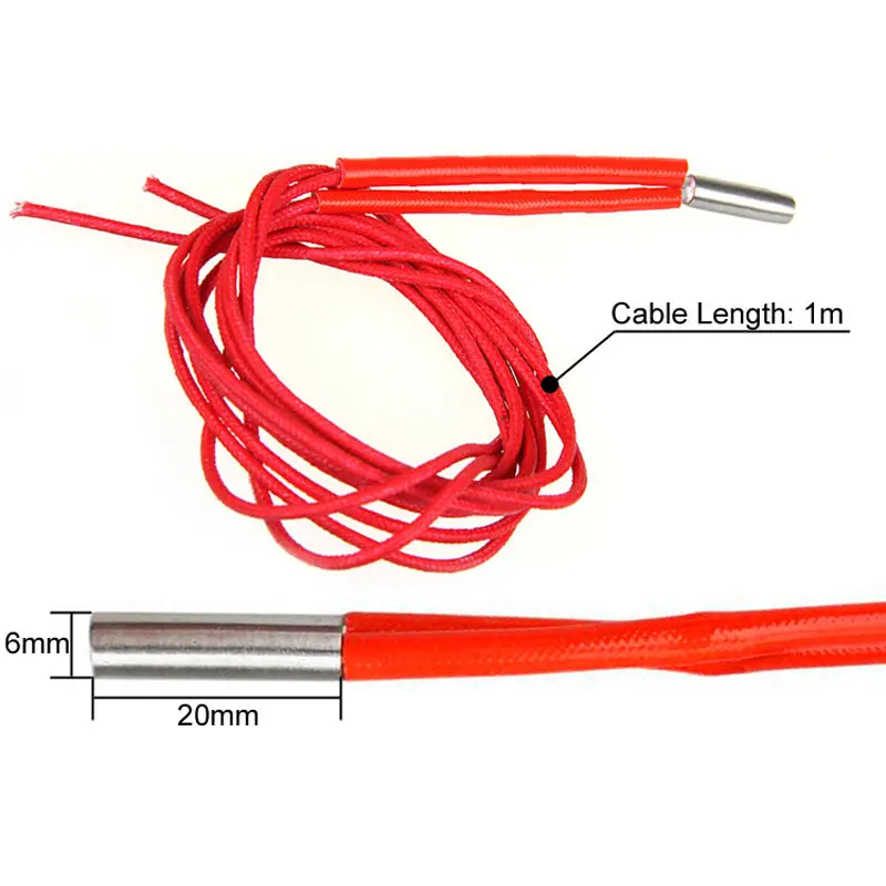 

3D Printer Parts 12V/24V 40W Heating Pipe Ceramic Cartridge Heater Heating tube 6*20mm 1m Long 3D printer Accessories