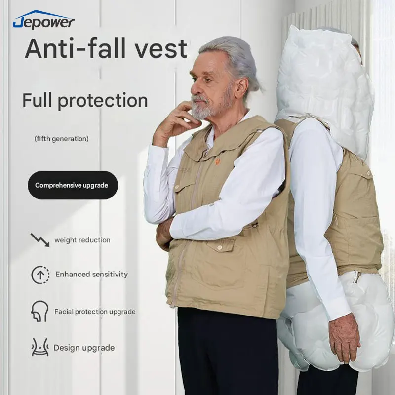 Elderly Fall Protection Vest Magnetic Zipper Helium Cylinder Airbag Smart Anti Fall For Parkinson Stroke Patients