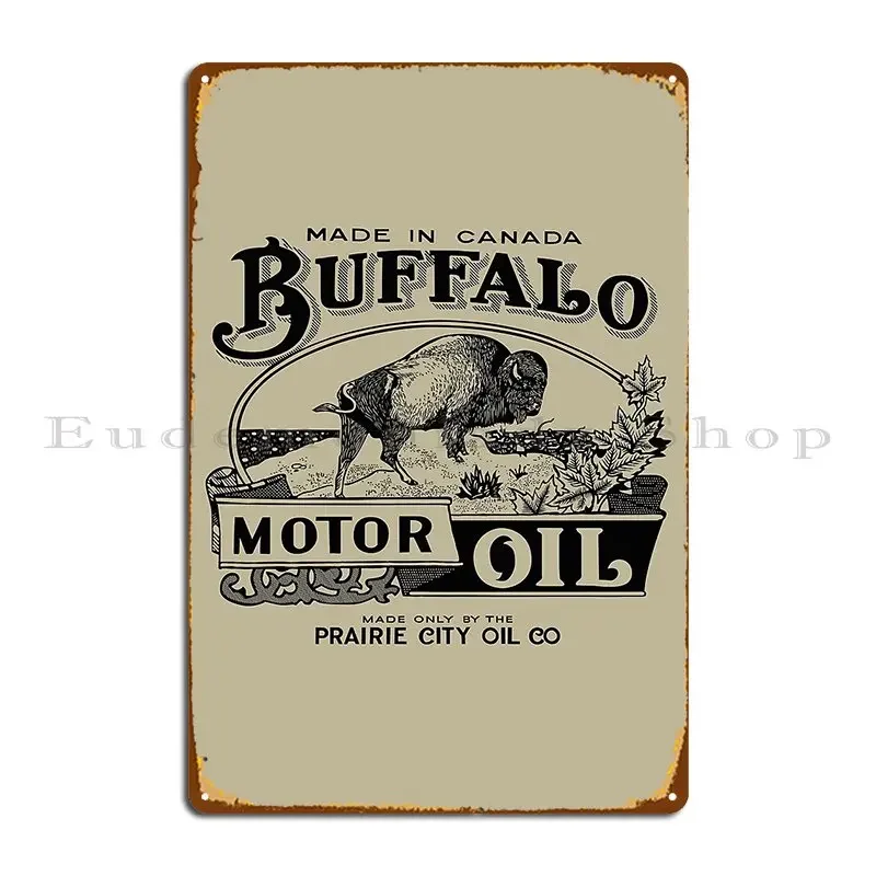Canadian Buffalo Motor Oil Metal Plaque Poster Club Character Wall Cave Cave Custom Tin Sign Poster