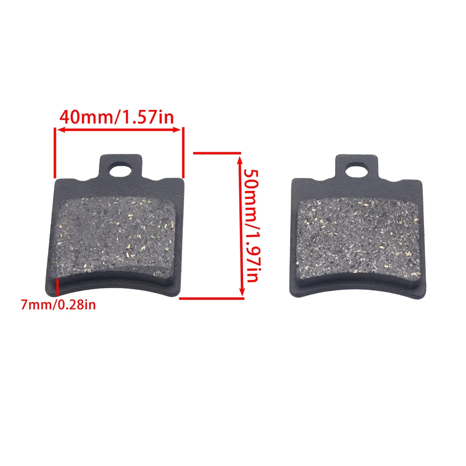 2 Inch Motorcycle E-Bike Disc Brake Pads, Premium AB Pump Set Kit, Smooth Braking Friction Material