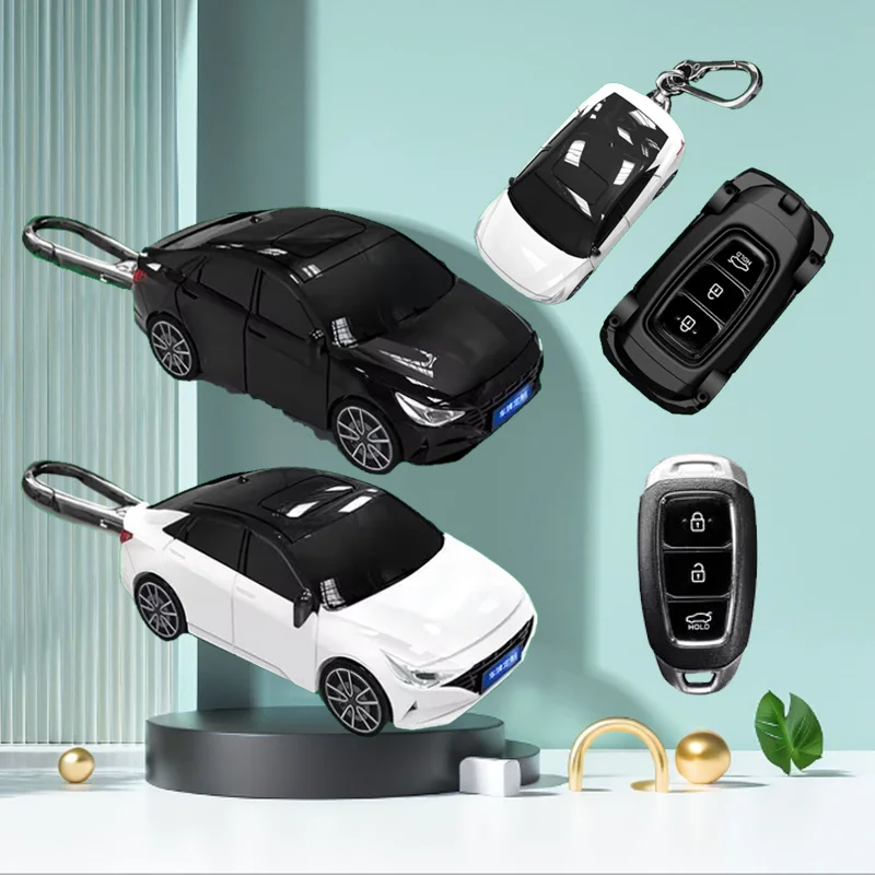 

Transparent Black for Hyundai Palisade Veloster Santa Fe Encino Solaris Custo Azera Grandeur Ig Accent Remote Car Key Case Cover