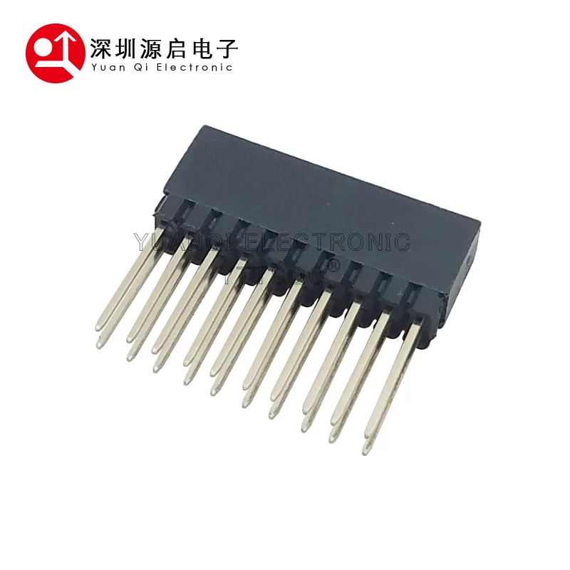 5PCS 2x10 PIN Double Row Straight FEMALE PIN HEADER 2.54MM PITCH Pin Long 12MM Strip Connector Socket 2*10 20 PIN 2x10pin PC104