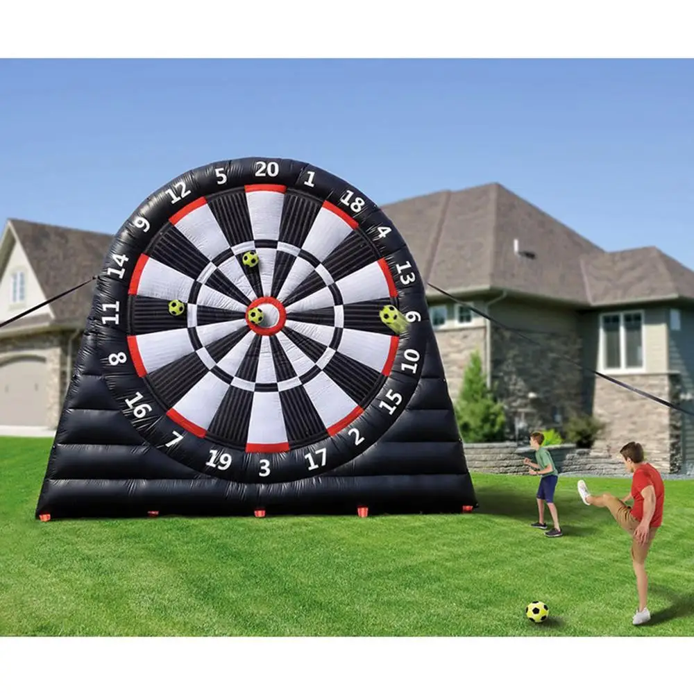 

Customized Oxford Inflatable Soccer Dart Board Football Sport Games Sticky Ball Shooting with Blower and Balls