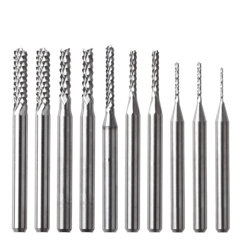 

1pcs PCB End Mill Carbide Corn End mill Milling Cutter Bits CNC Cutting Milling Tools 0.5~3.175MM For Wood PCB PVC Carbon Fiber