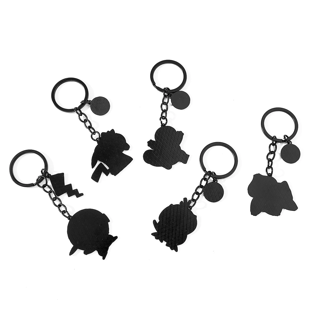 Cartoon Anime Cute Pocket Monsters BulbasaurPikachu Keda Duck Squirtle Surrounding Alloy Keychain Bag Accessories