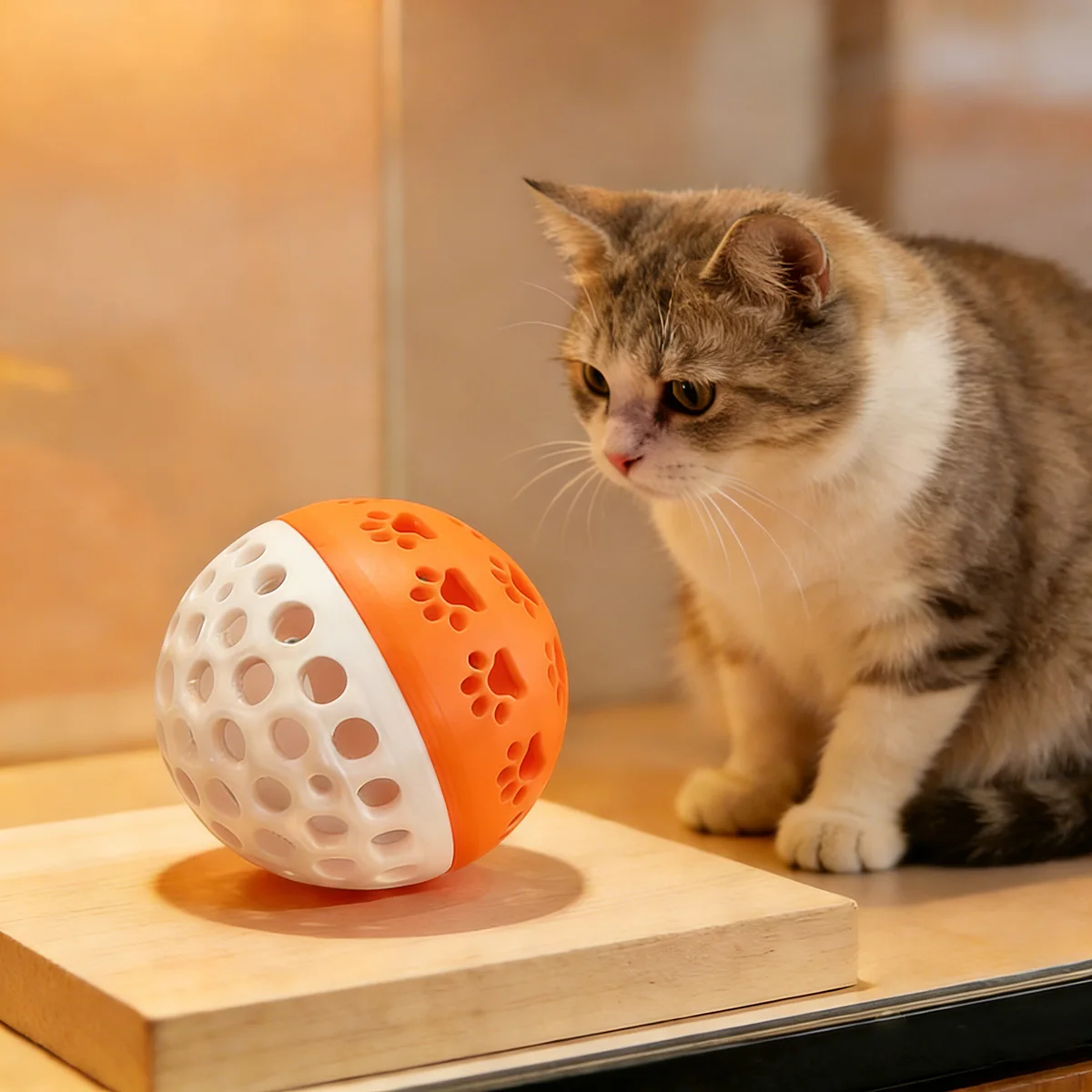Twist-Open Toy Ball for Cats and Dogs, Two-Color Design Adds More Personality, Enhances the Bond between Pet and Owner, a Favorite among Pet Lovers, Made of Pla Eco-Friendly Material, Available in Multiple Colors and Sizes, 1-Piece Pack
