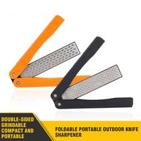 New Portable Folding Pocket Knife Sharpener Double Sided Diamond Sharpening Stone Outdoor Whetstone For Knife Maintenance