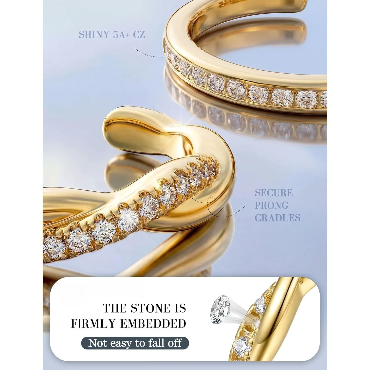 Bobisty Gold-plated Toe Rings for Women Non Tarnish Adjustable Toe Ring Dainty Open Toe Rings Waterproof Summer Beach Foot Jewel view 4