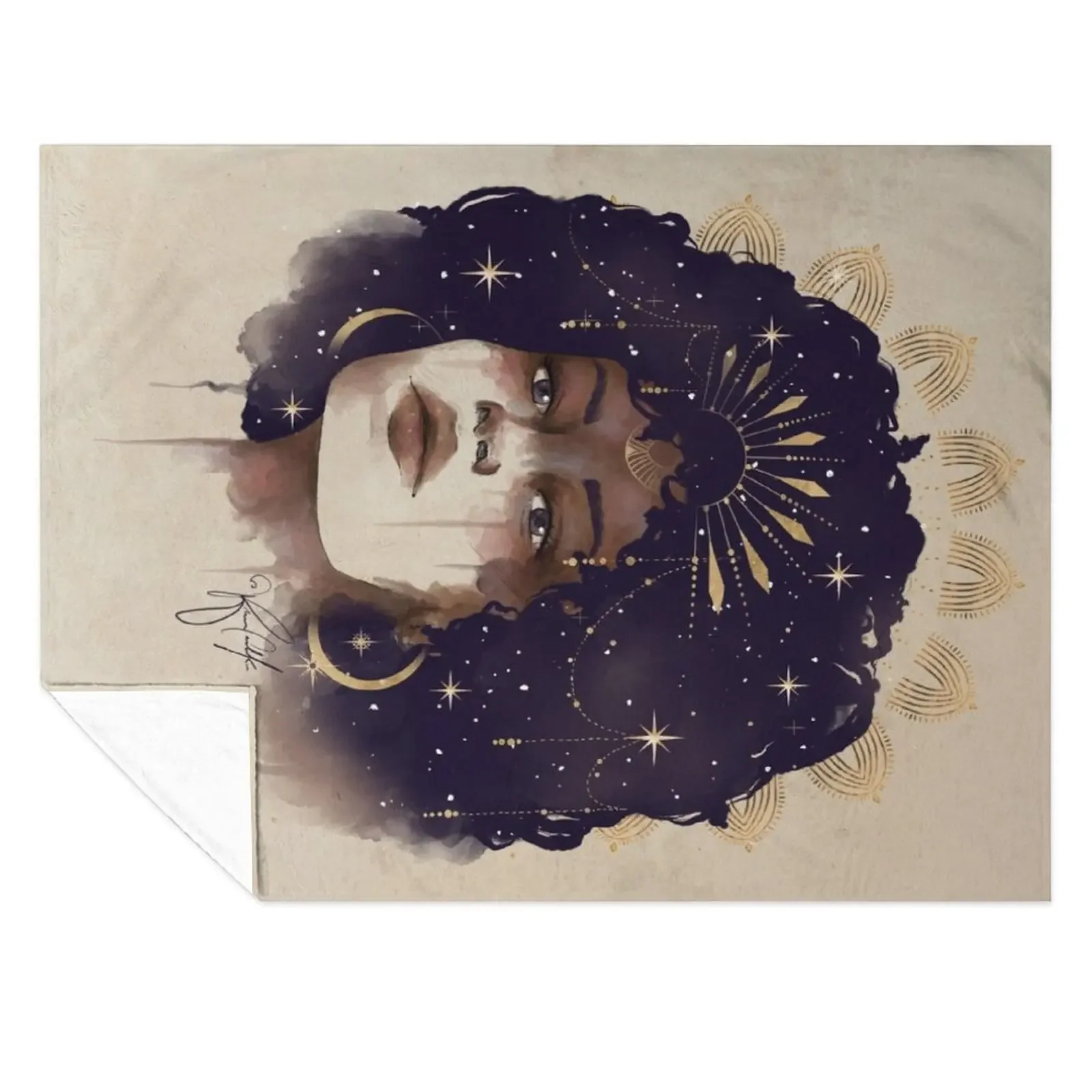 

African Goddess - Celestial Galaxy Throw Blanket anime Personalized Gift Blankets For Bed Blankets For Baby Blankets