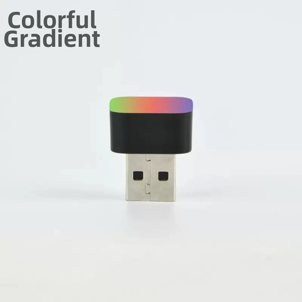 USB Powered Car Interior Light Plug and Play Mini LED Atmosphere Lamp Colorful Neon Style USB Night Light for Car Interior