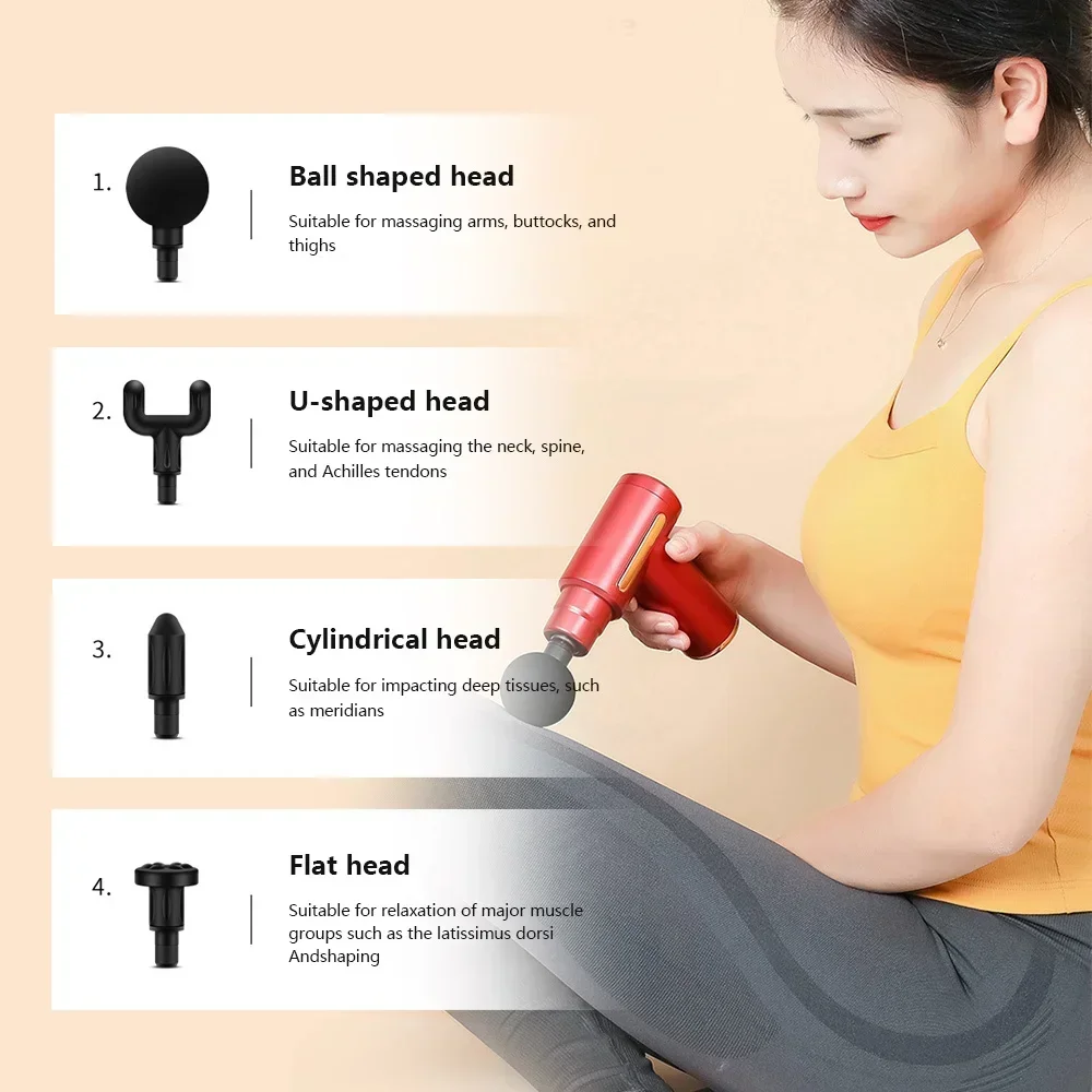 Multifunctional Fascia Gun for Body Fitness and Recovery - Home LCD Screen Electric Massager for Sports Muscle Relaxation