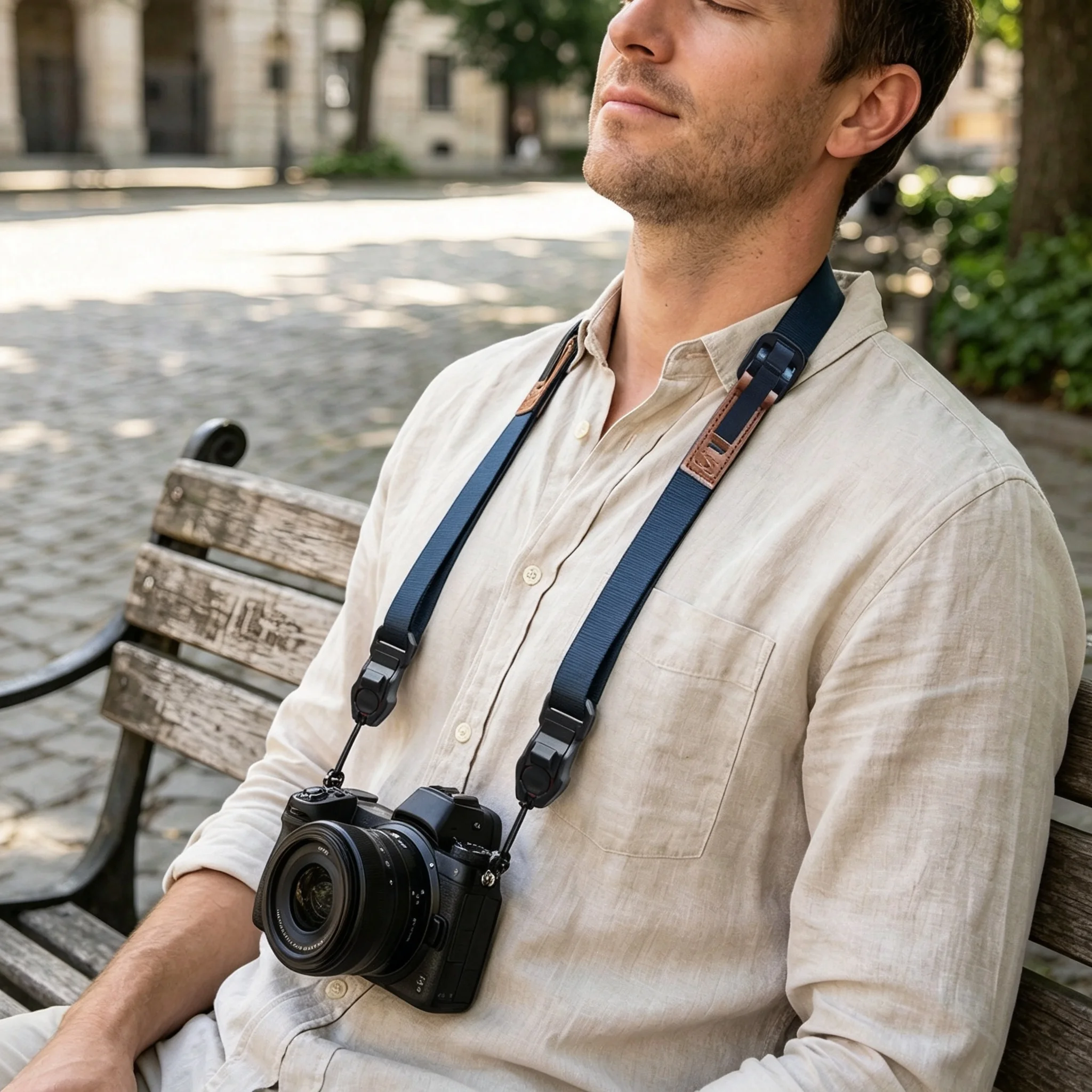 Camera Quick Release Strap for Canon Nikon Sony Fuji DSLR Mirrorless - Adjustable Shoulder Neck Strap with One-Key Press Buckle