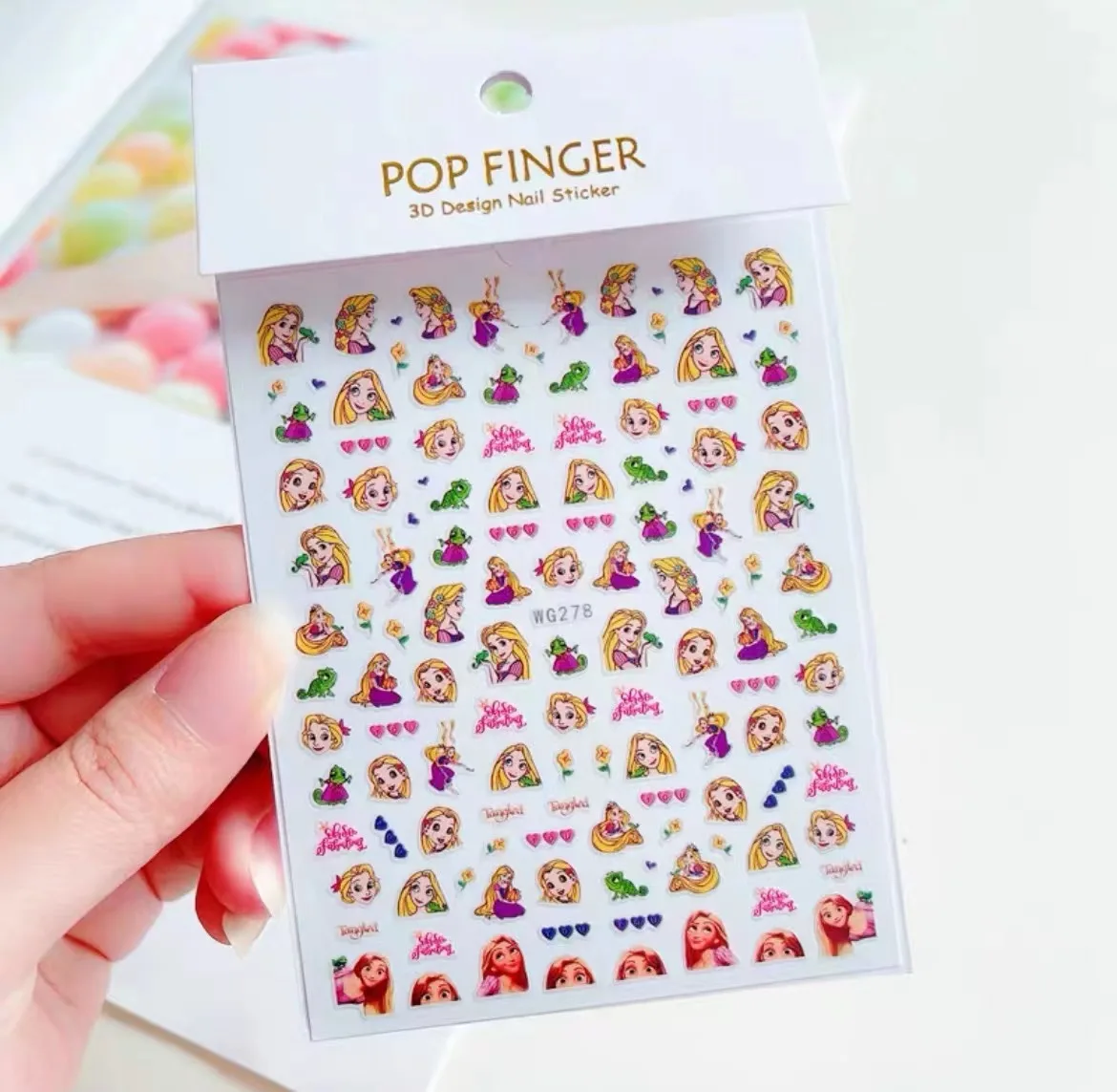 Cartoon Nail Stickers Disney Princess Animated Series Nail Art Decorations White Mary Cat Japan Anime Mickey Nails Accesories