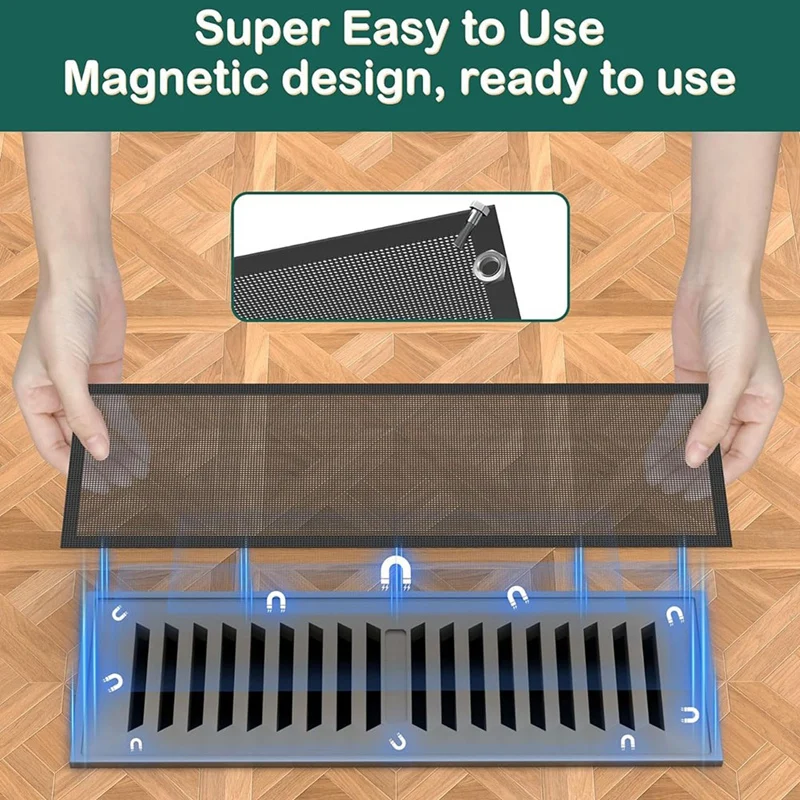 Cubiertas de registro magnético, cubiertas de ventilación de aire, cubiertas de ventilación de malla para el suelo del hogar, techo, captura de residuos, pelo, insecto