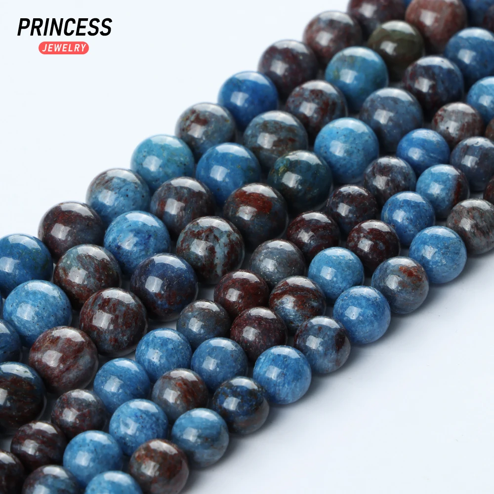 A++ Natural Australia Blue Opal 8mm 10mm Loose Stone Beads for Jewelry Making Bracelets Necklace Wholesale DIY Accessories