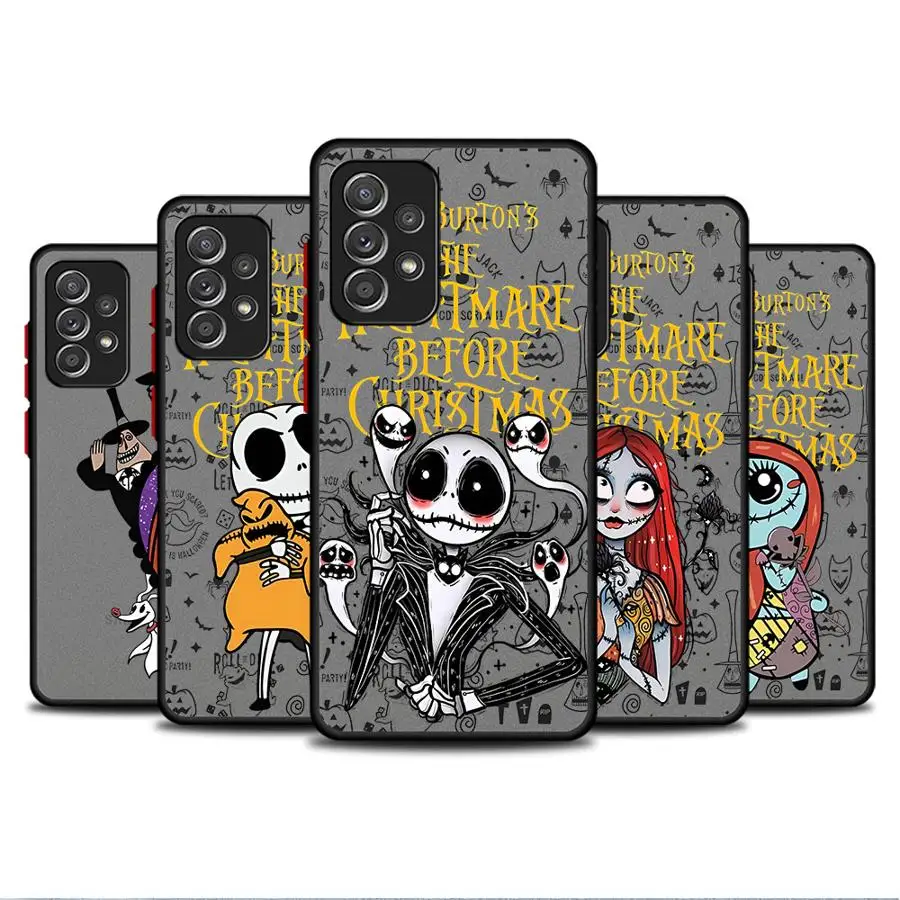 Case For Samsung Galaxy A54 A52 A14 A53 A13 A34 A12 A23 A51 A71 A33 A22 A32 Silicone Phone Cover The Nightmare Before Christmas image 5