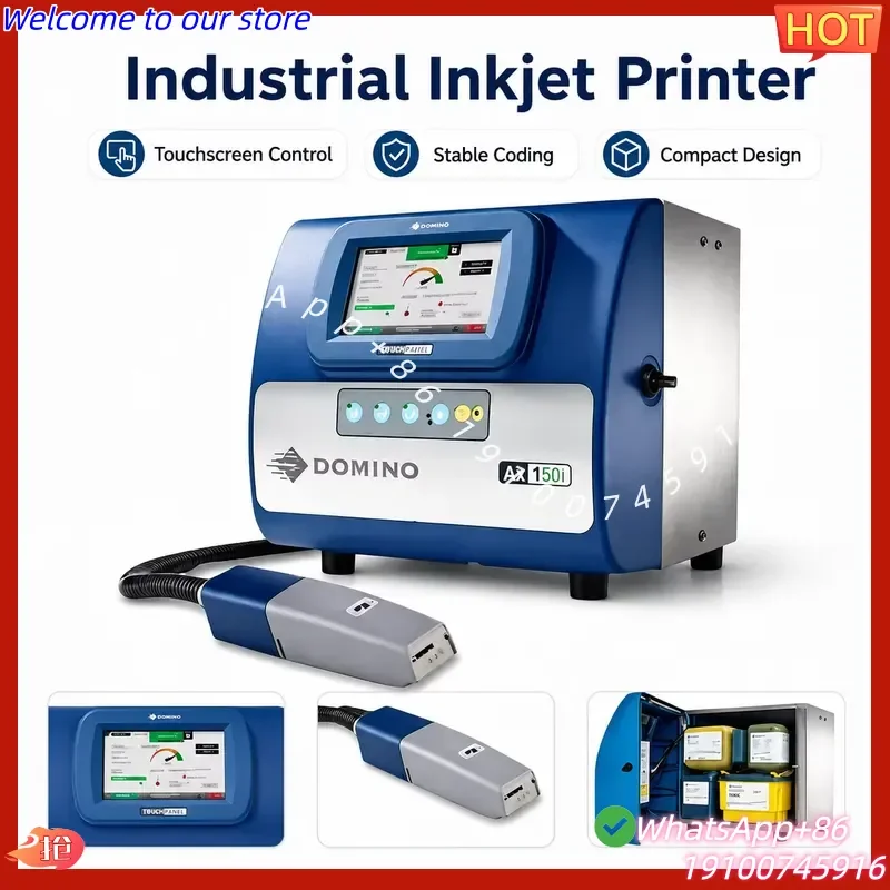 2026Hot 2026 Hot Sale DOMINO Ax150i Inkjet Printer Continuous High-Efficiency Automatic Inkjet Printer Expiration Date Inkjet