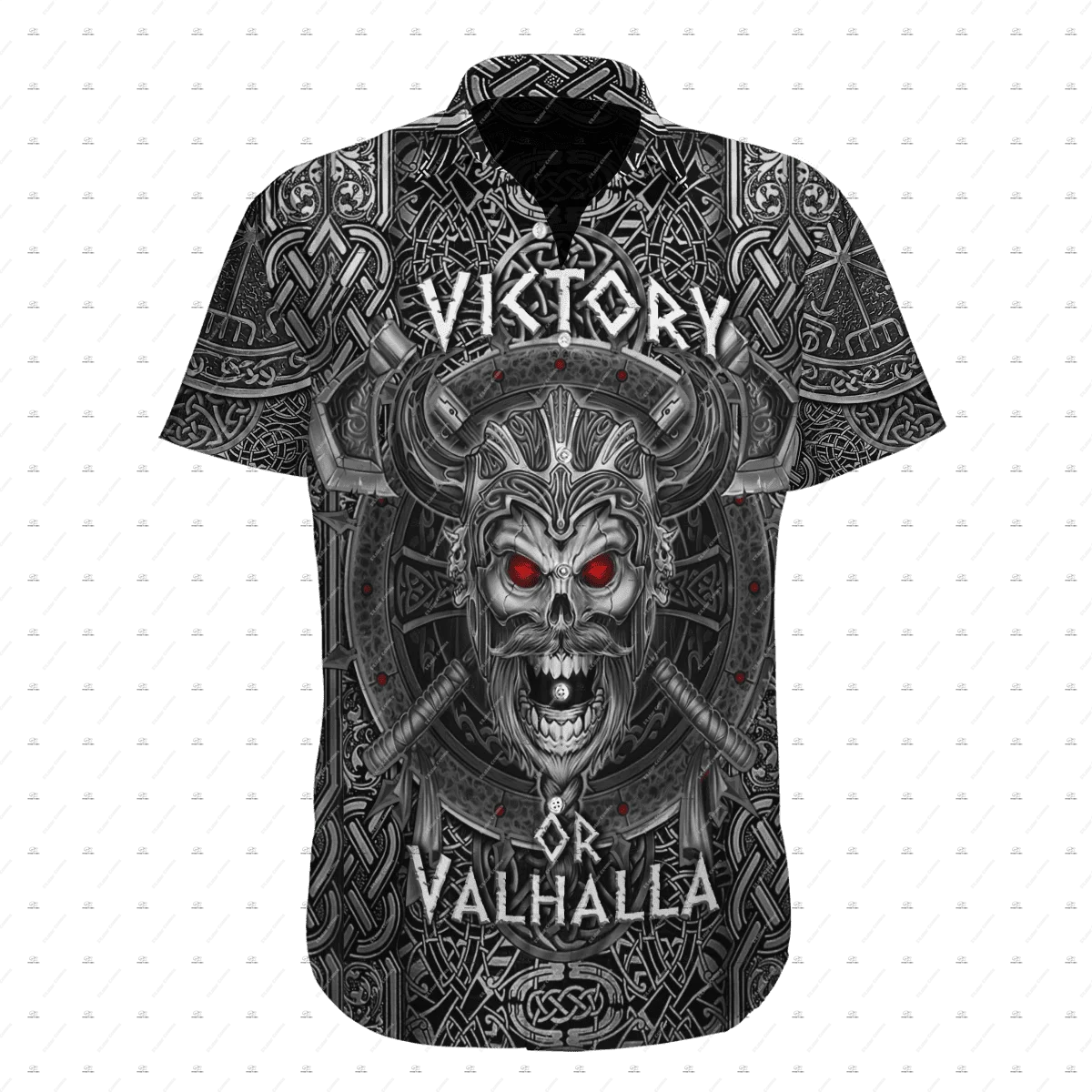 Valhalla God Odin Warrior Wolf Fenrir Tattoo Vintage 3DPrint Harajuku Summer Hawaiian Shirts Streetwear Beach Short Sleeves Q2