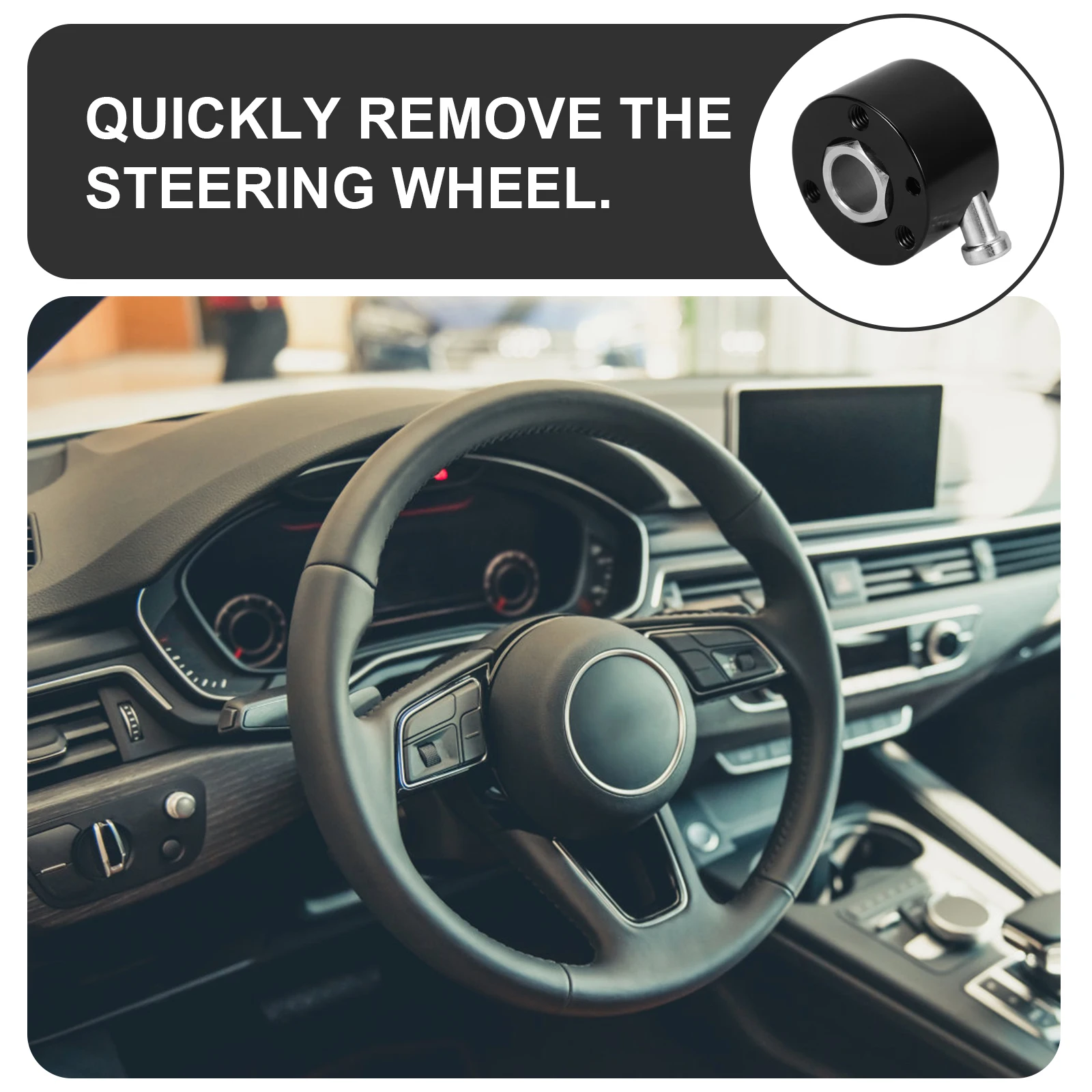 

Hub Steering Wheel Adapter 360 Degree Disconnect Blue Aluminum Adapter Steering Wheel Quick Release Interior