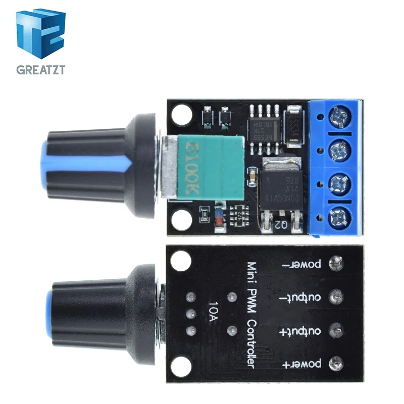 GREATZT 5V 12V 10A Voltage Regulator PWM DC Motor Speed Controller Governor Stepless Speed Regulator LED Dimmer Power Controller