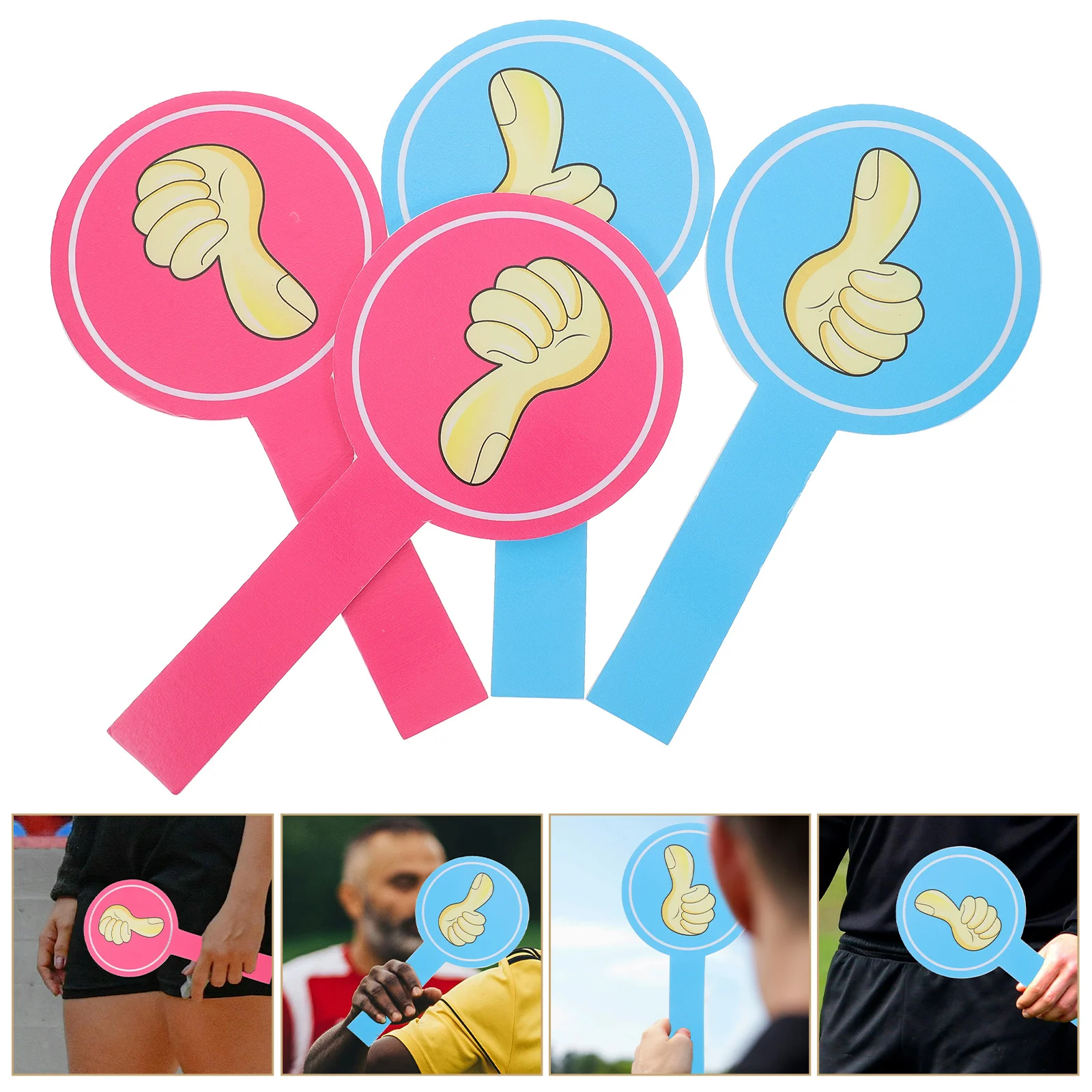 

4pcs Reusable Voting Board Sturdy Foam Material Smooth Edges Classroom Voting Paddle For School Game Teacher Supplies Portable