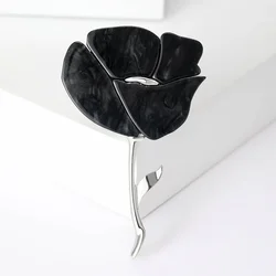 Dmari Big Flower Brooch Pin 7-Color Acrylic Rose Women Brooch Korean Fashion Design Gift For Men-Women Clothing