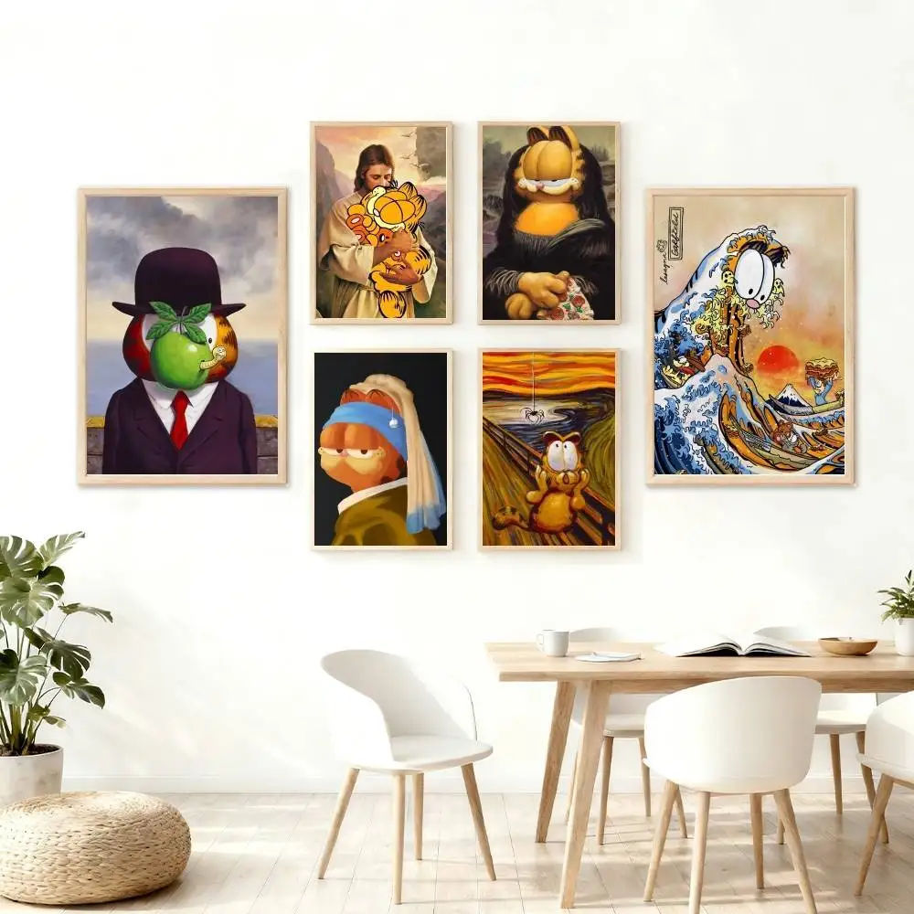 Cartoon G-Garfield lassic Cover Canvas Painting Print Poster For Living Room Wall Art Home Decor Pictures Gift