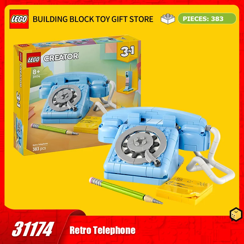 

Lego 3-in-1 Series 31174 Retro Phone Children's Building Blocks Toy Gift