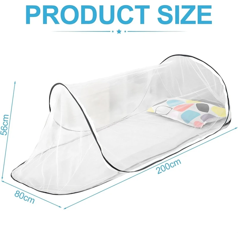 -Up Mosquito Net,Foldable Mosquito Net, Portable Camping Tent, Family Mosquito Net Bed for Bed, Camping,Travel,Indoor-A69M